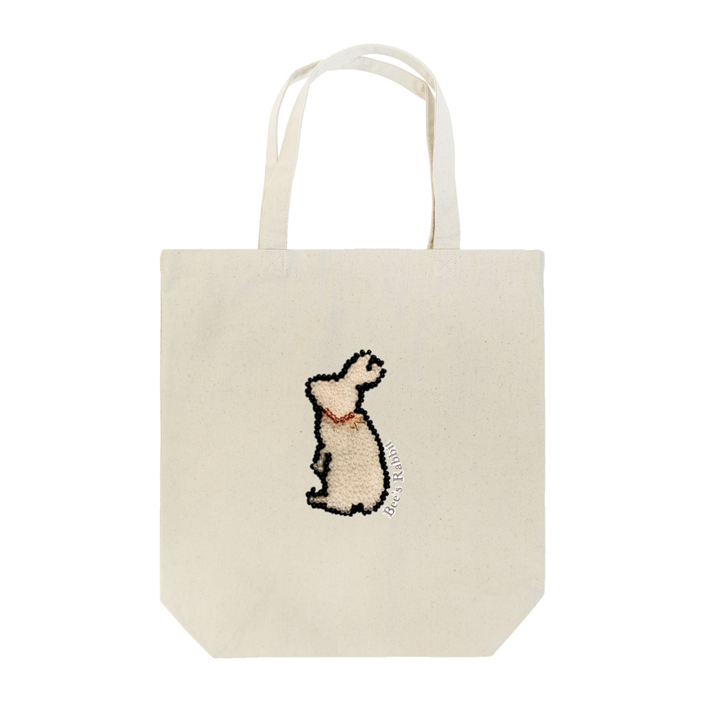 Mouse Houseのビーズ刺繍のうさぎ、 Tote Bag