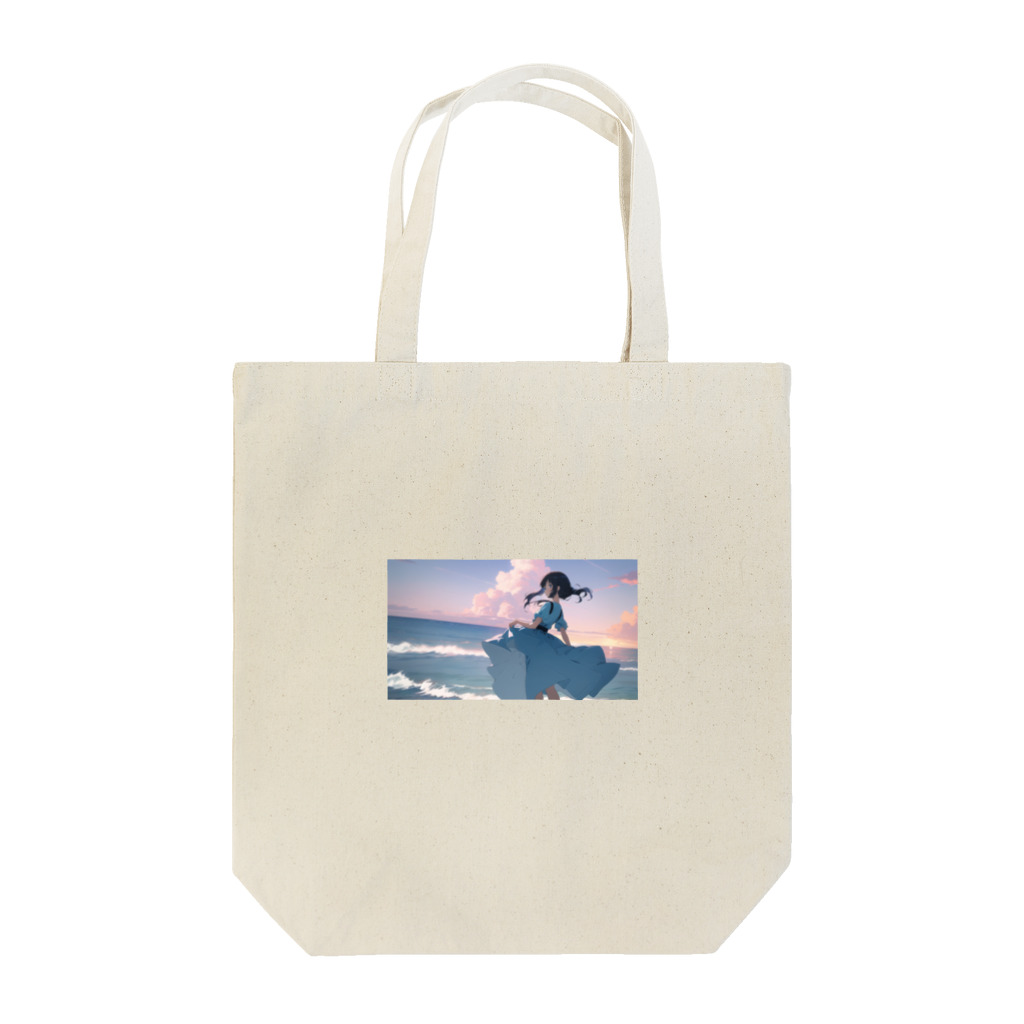 noa_Nostalgiaのchill girl and the sea Tote Bag