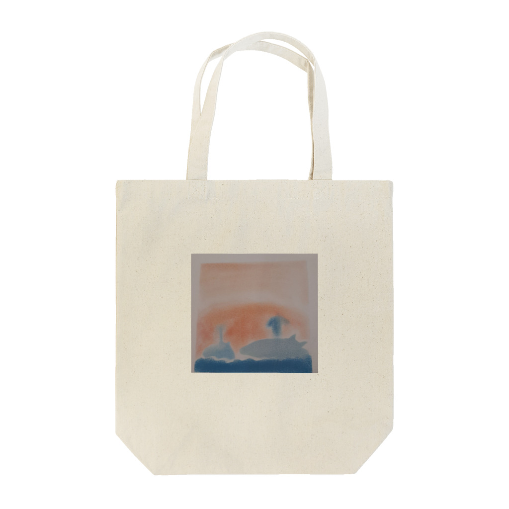 わくわく海の雑貨屋のやさしいクジラの親子 Tote Bag