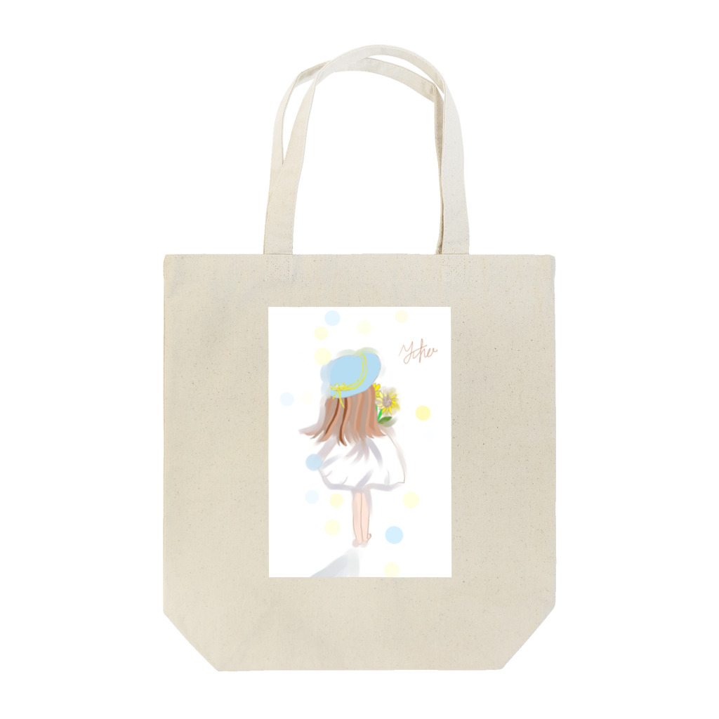 YUKOのひまわりと少女 Tote Bag