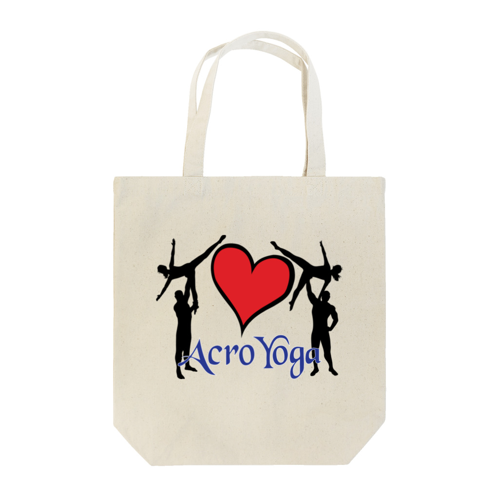 JuggernautCheerのHeart AcroYoga Tote Bag