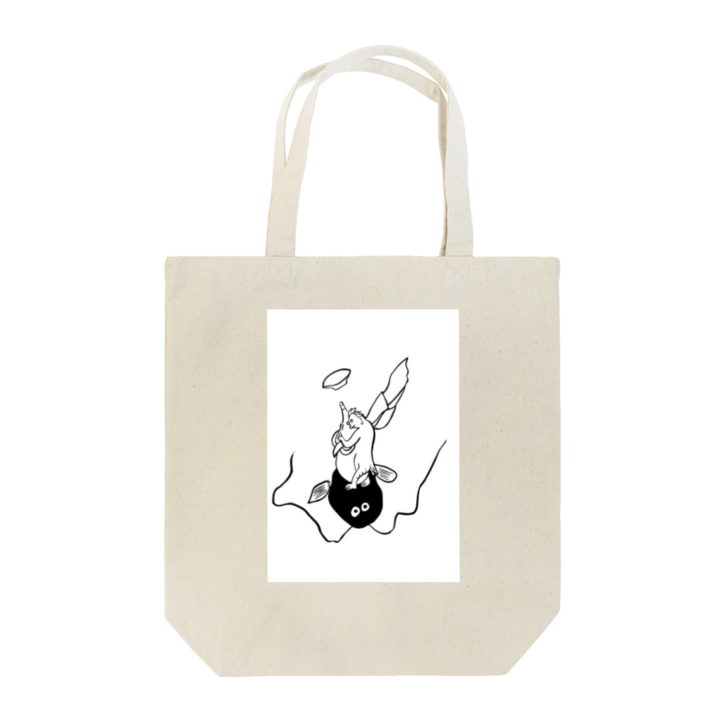 junsen　純仙　じゅんせんのJUNSEN(純仙)浮世絵風　鯰にまたがるさる Tote Bag