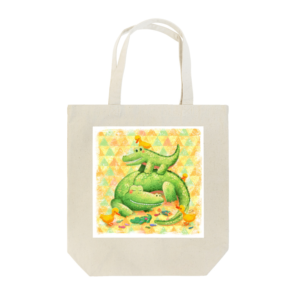 Yukie Shiratori (しらとり ゆきえ)のワニとアヒルの4兄弟 Tote Bag