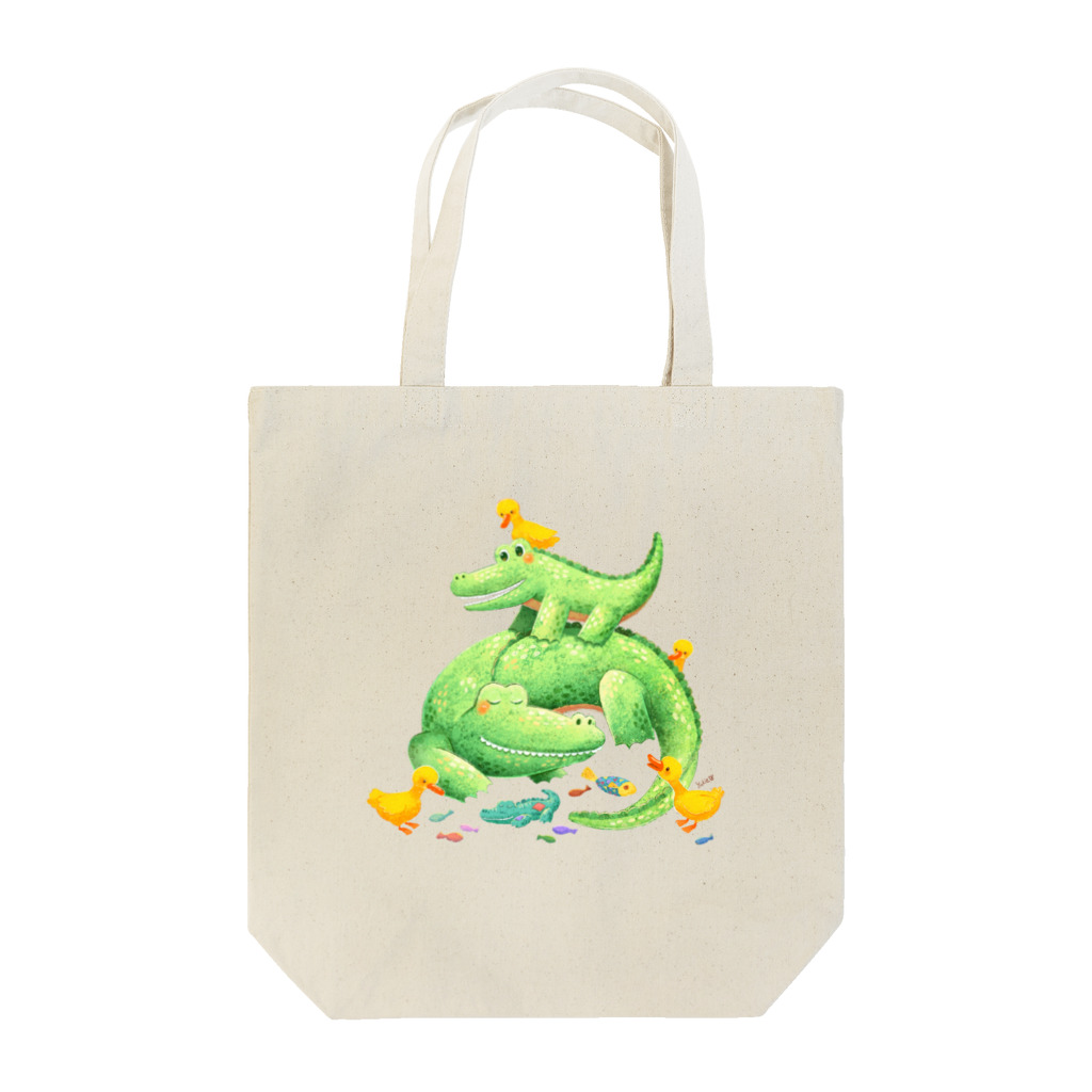 Yukie Shiratori (しらとり ゆきえ)のおやすみワニさん Tote Bag