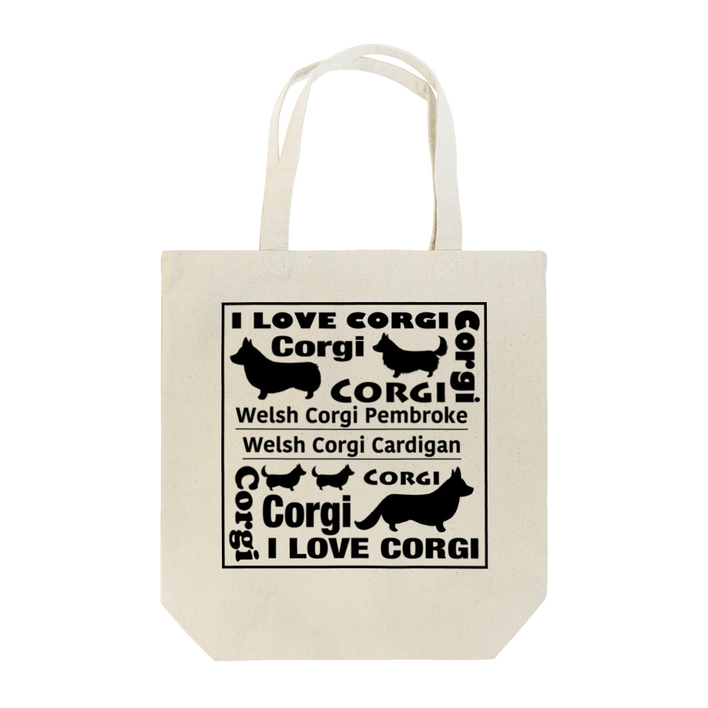 5corgisのI LOVE CORGIトートバッグ Tote Bag