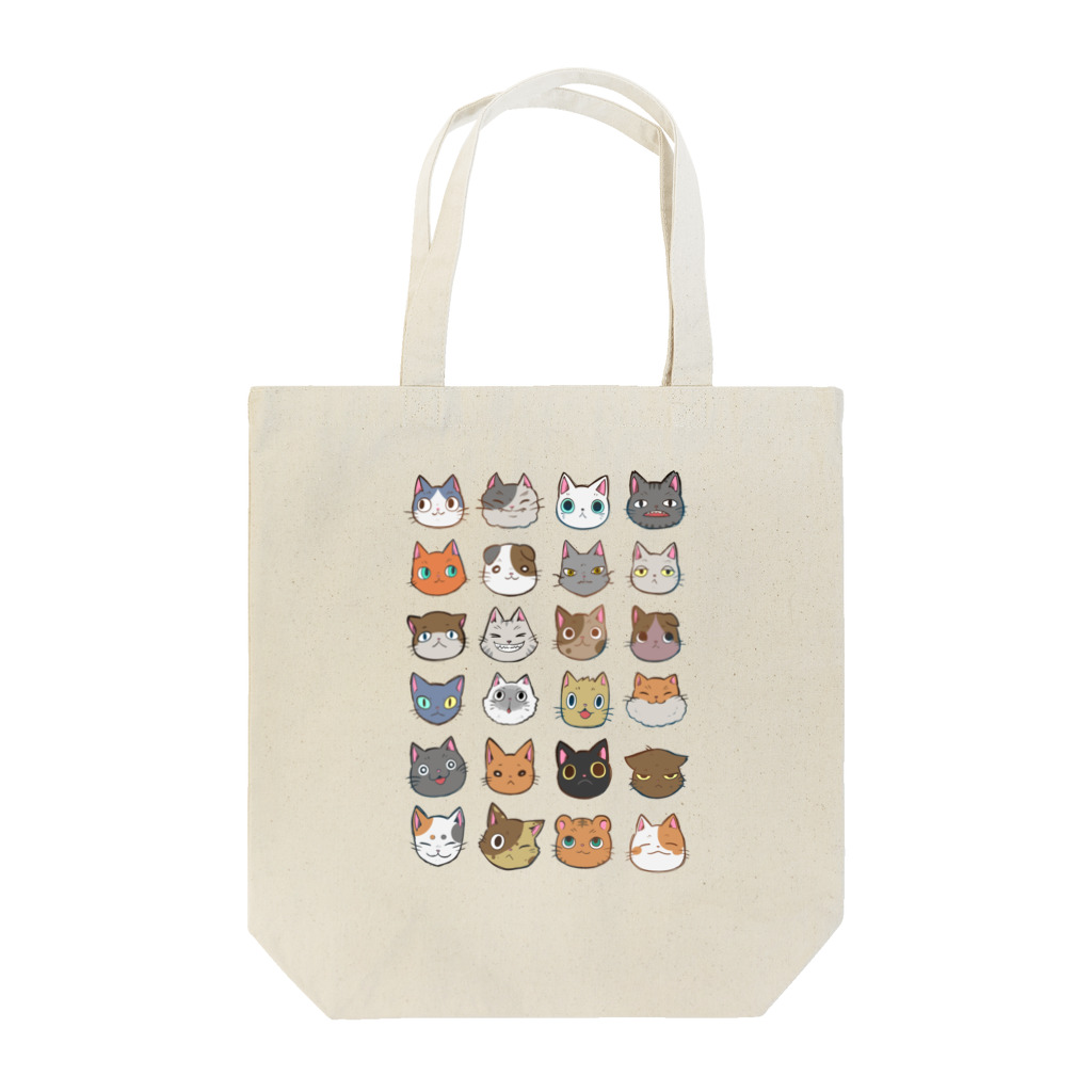 RIN-SHOPの猫々の顔をそろえて Tote Bag