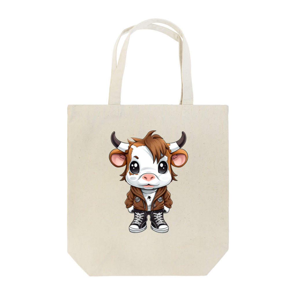 Vasetti_pressのスニーカーを履いた牛 Tote Bag