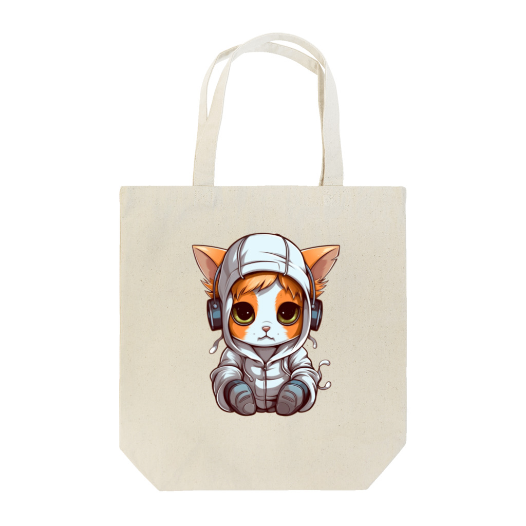 Vasetti_pressのパーカーを着ているネコちゃん Tote Bag