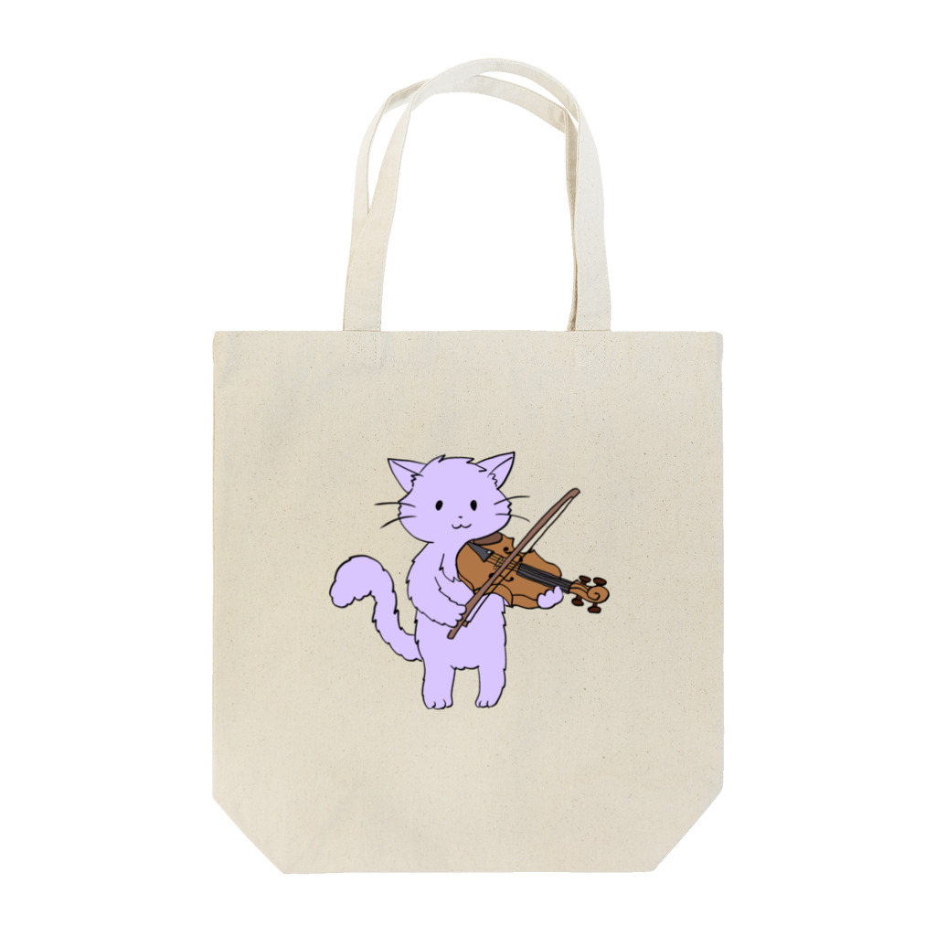 ももやみりんのバイオリンを弾くネコさん Tote Bag