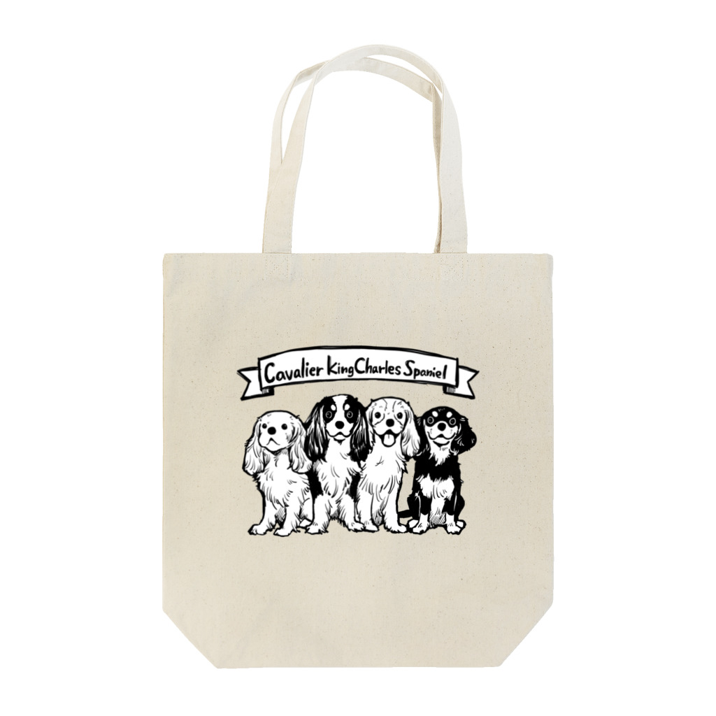 BLENHEIMのモノクロキャバリア Tote Bag