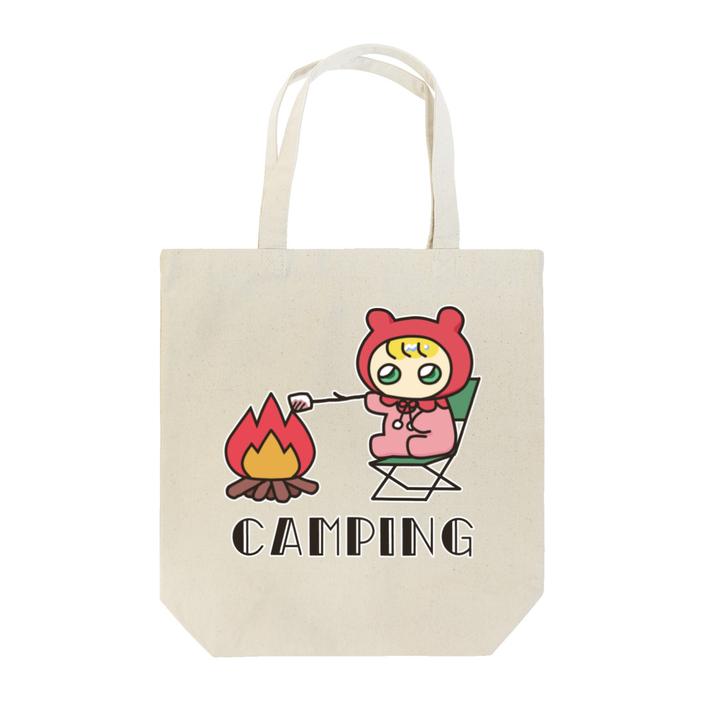 ユタカのてでべびちゃんショップのキャンプのてでべびちゃん Tote Bag