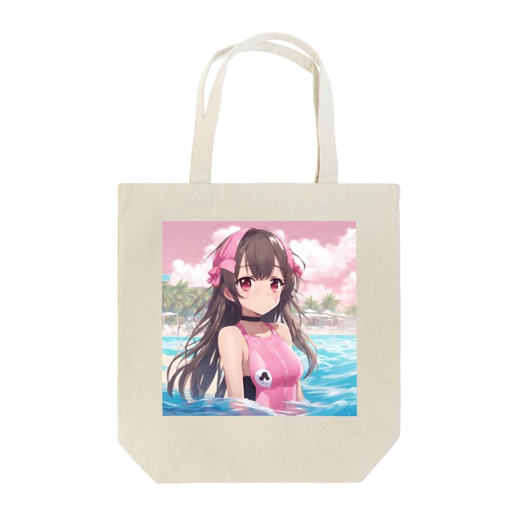 プリンゴブリンの海ビーチ水着子さん Tote Bag