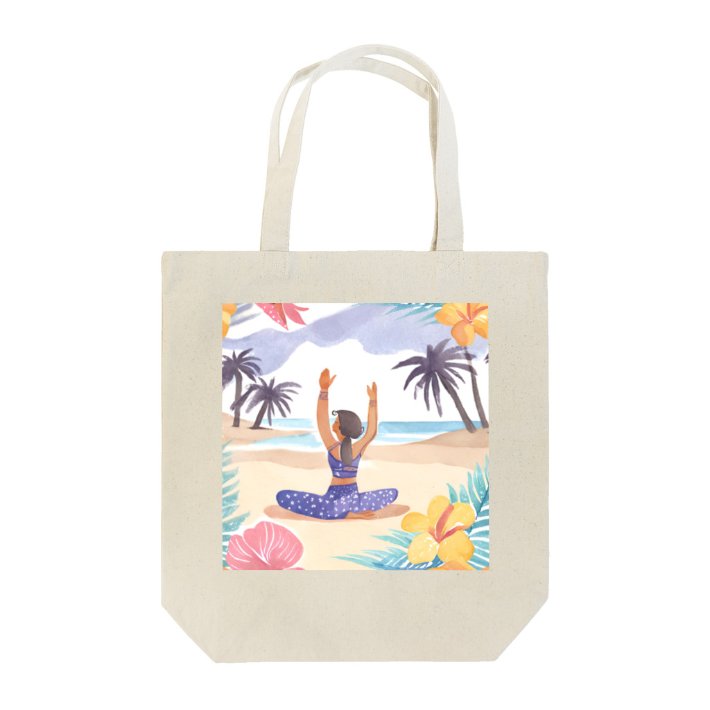 Kana Yamanakaのハワイで砂浜ヨガ Tote Bag