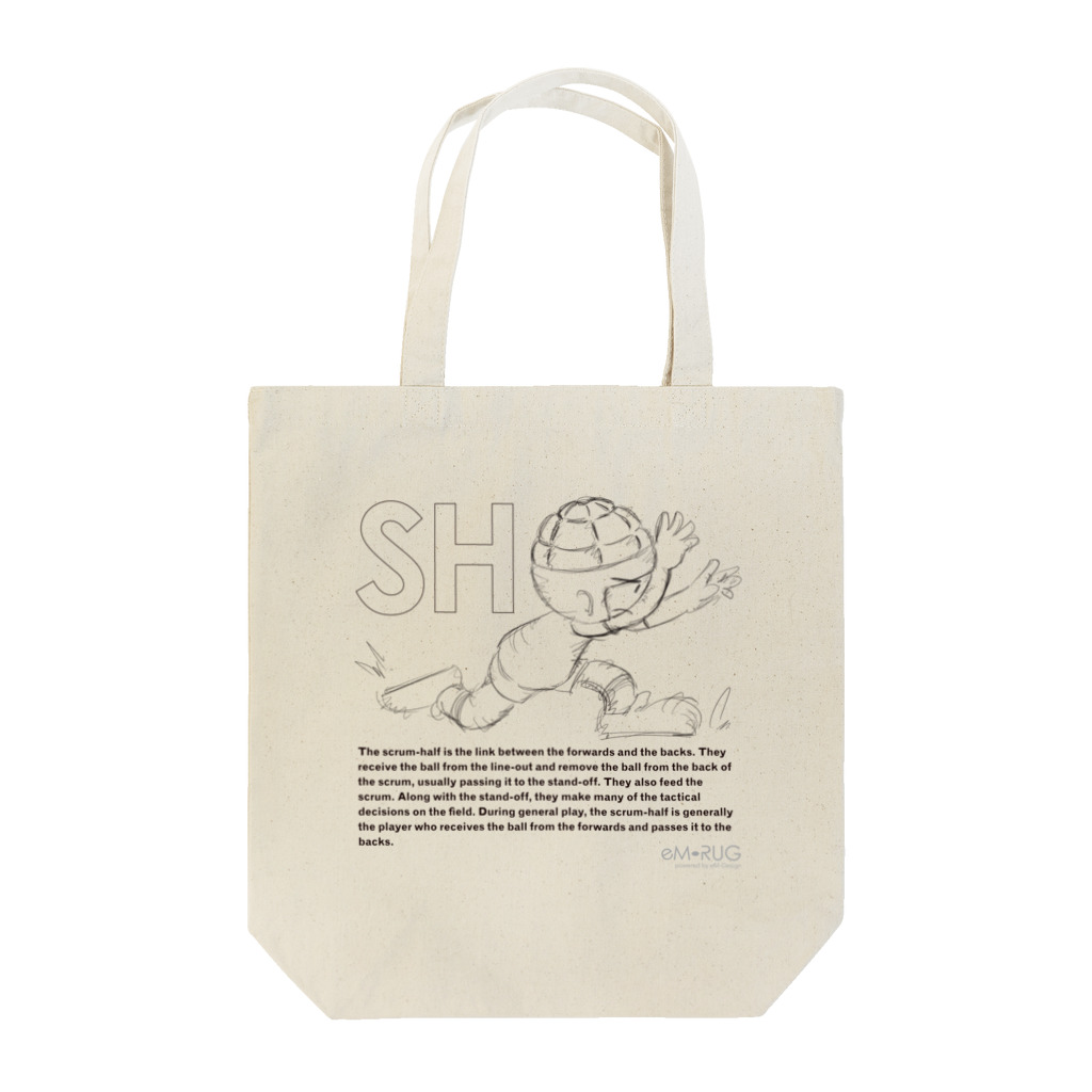 ［ラグビー専門］ラグビティーショップ［eM-Rug］のエムラグ_2024_サマー_スクラムハーフ Tote Bag