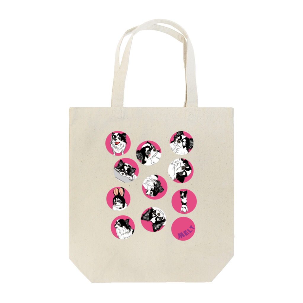 ☆pumpking cat☆の白黒チワワのメルトです⭐︎水玉 Tote Bag