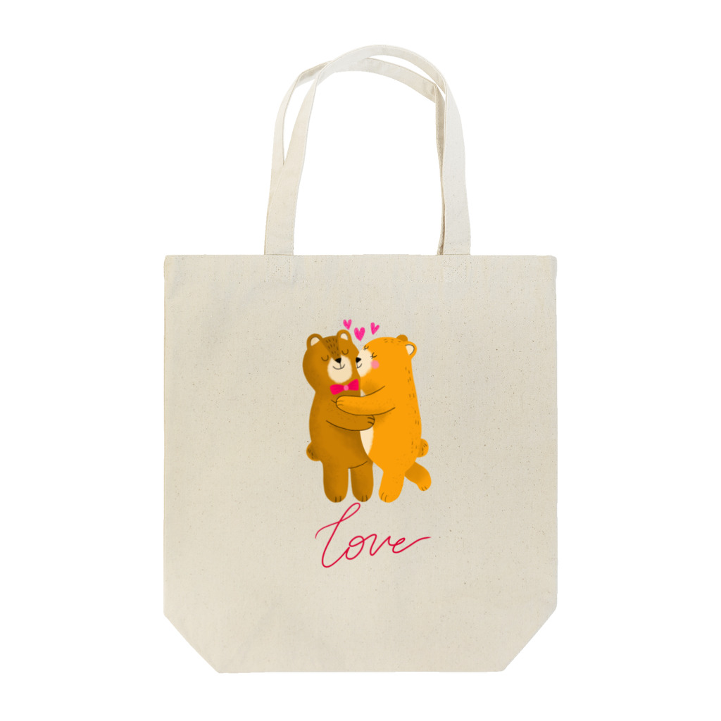 LoveAnimalのくまちゃん in LOVE Tote Bag