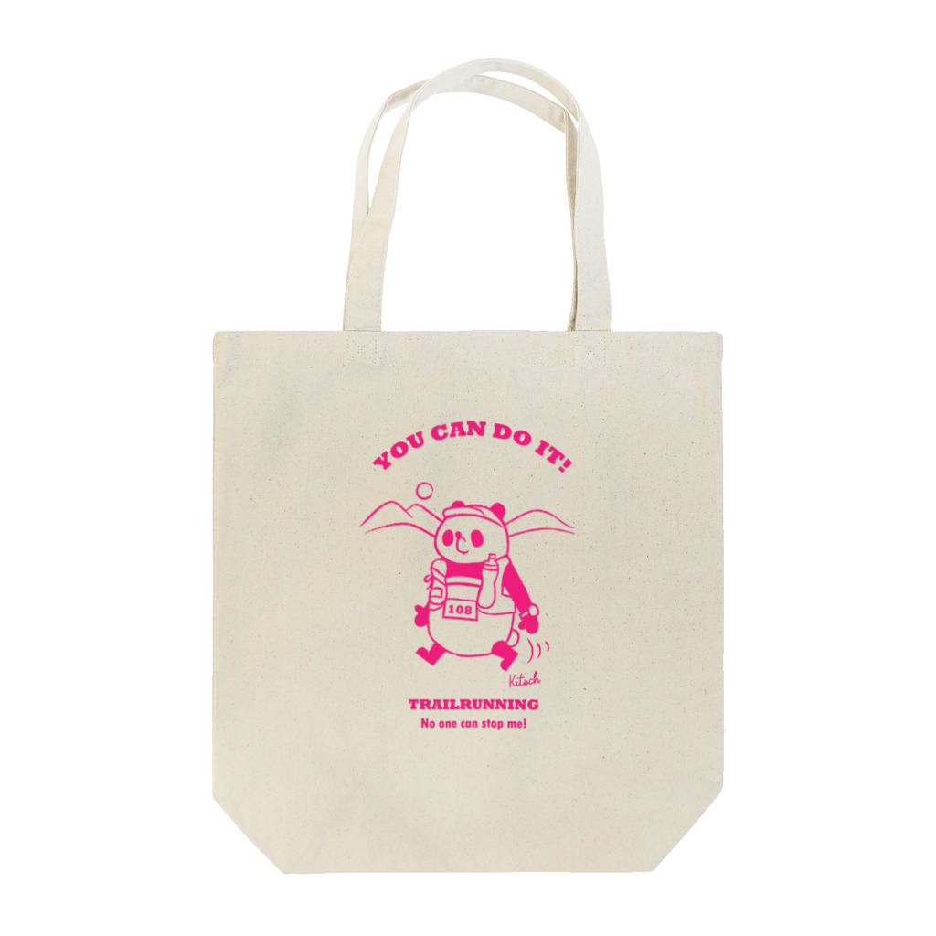 キッチュのトレイルランパンダ【YOU CAN DO IT!】 Tote Bag