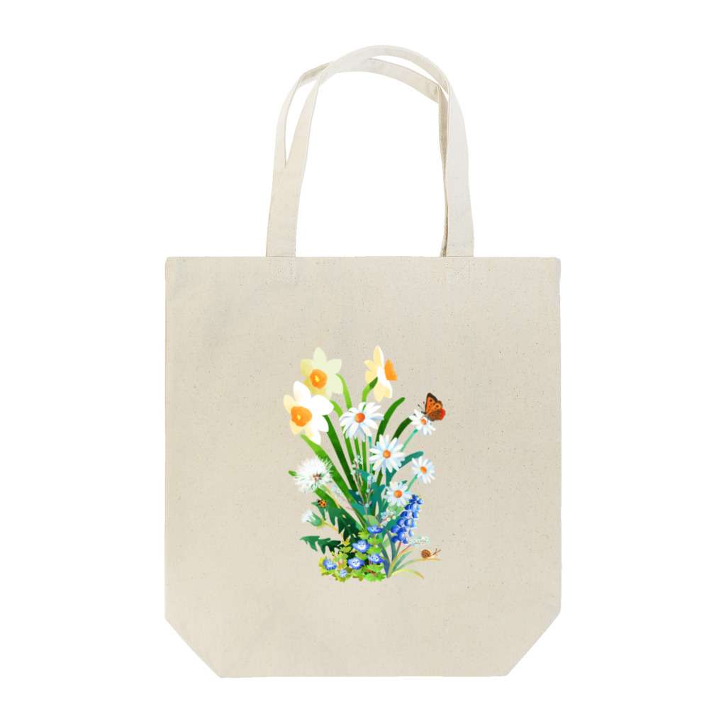 喫茶角砂糖の朝露の花畑 Tote Bag