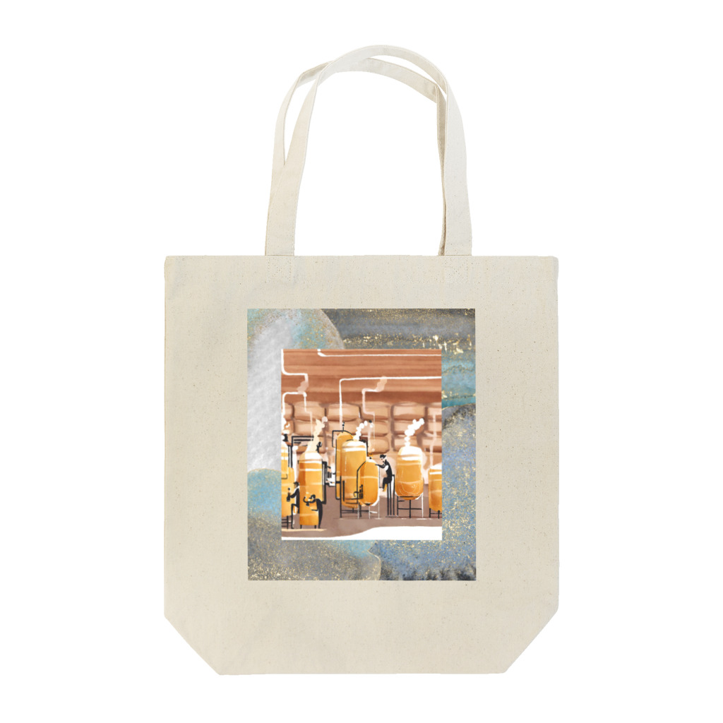 ホップのビール製造① Tote Bag