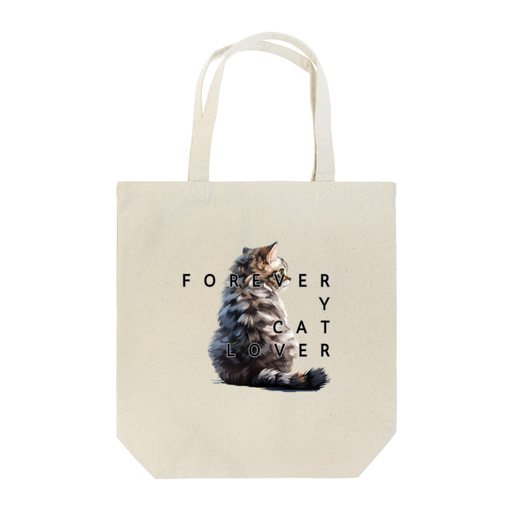 chubby the catのforever y cat lover01 トートバッグ