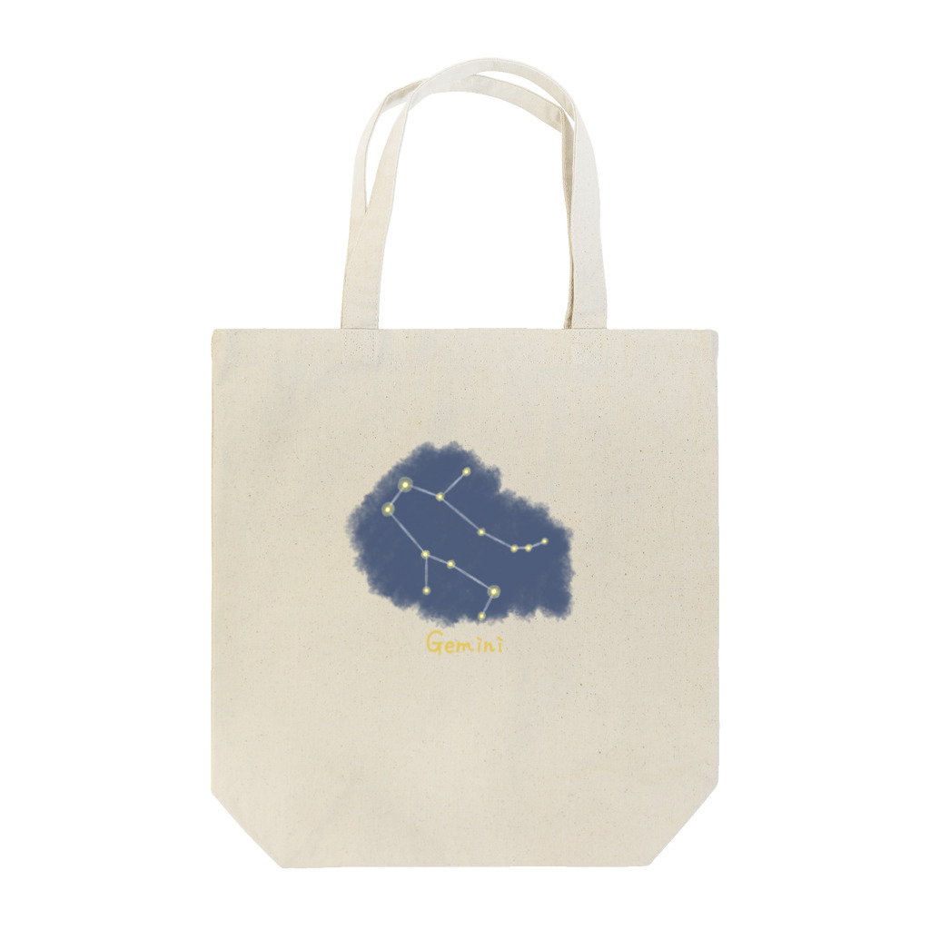 iso_Illustの光る夜空の星座・双子座 Tote Bag