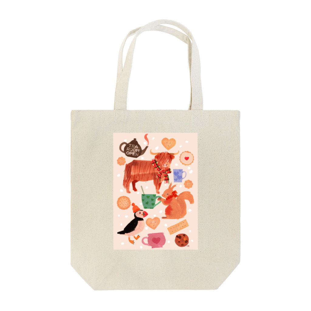 ogura kyoko illustrationのスコットランドの仲間たち Tote Bag