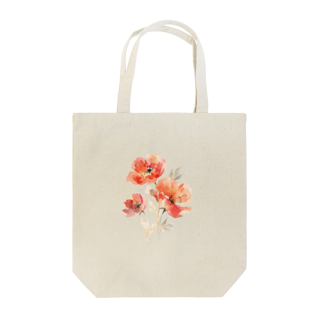 Petia Bloomの水彩風の花イラスト トートバッグ