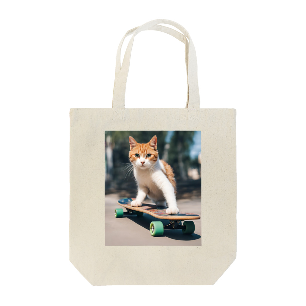 ゴーアップのa cat on the skateboard（スケボネコ） Tote Bag