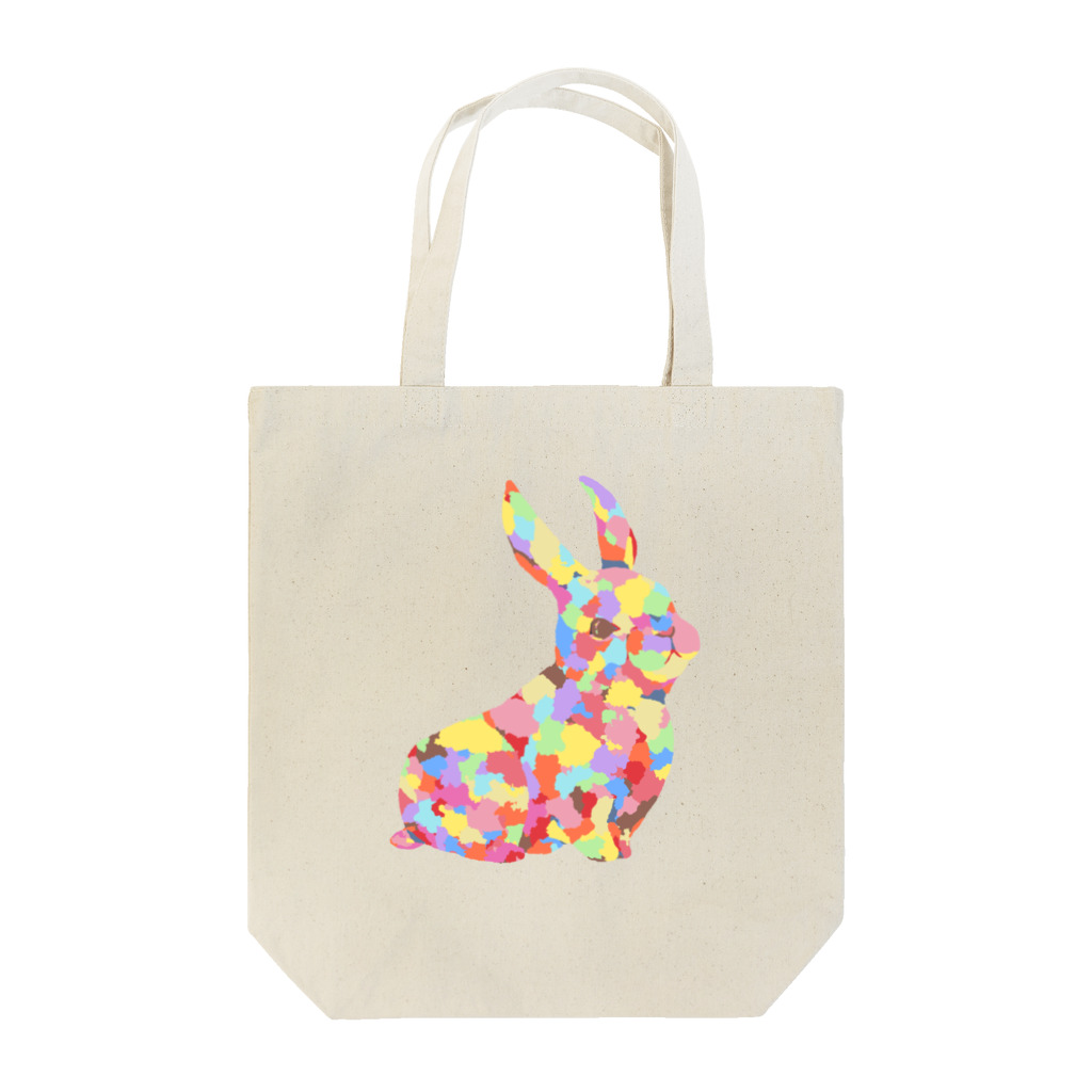 meiroのカラフルなウサギ Tote Bag