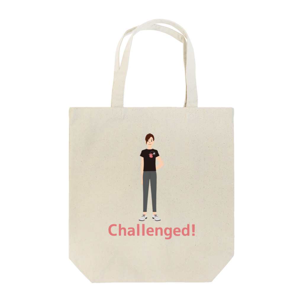 MiyataMiho/デザイナーイラストレーターのChallenged!　チャレンジド《ペースメーカー》 Tote Bag