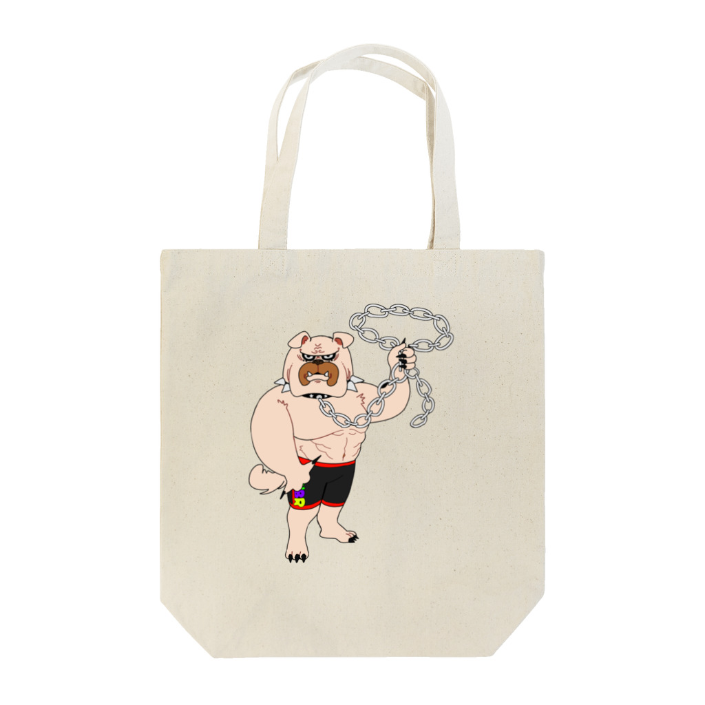 筋肉ブルドッグの筋肉ブルドッグ Tote Bag