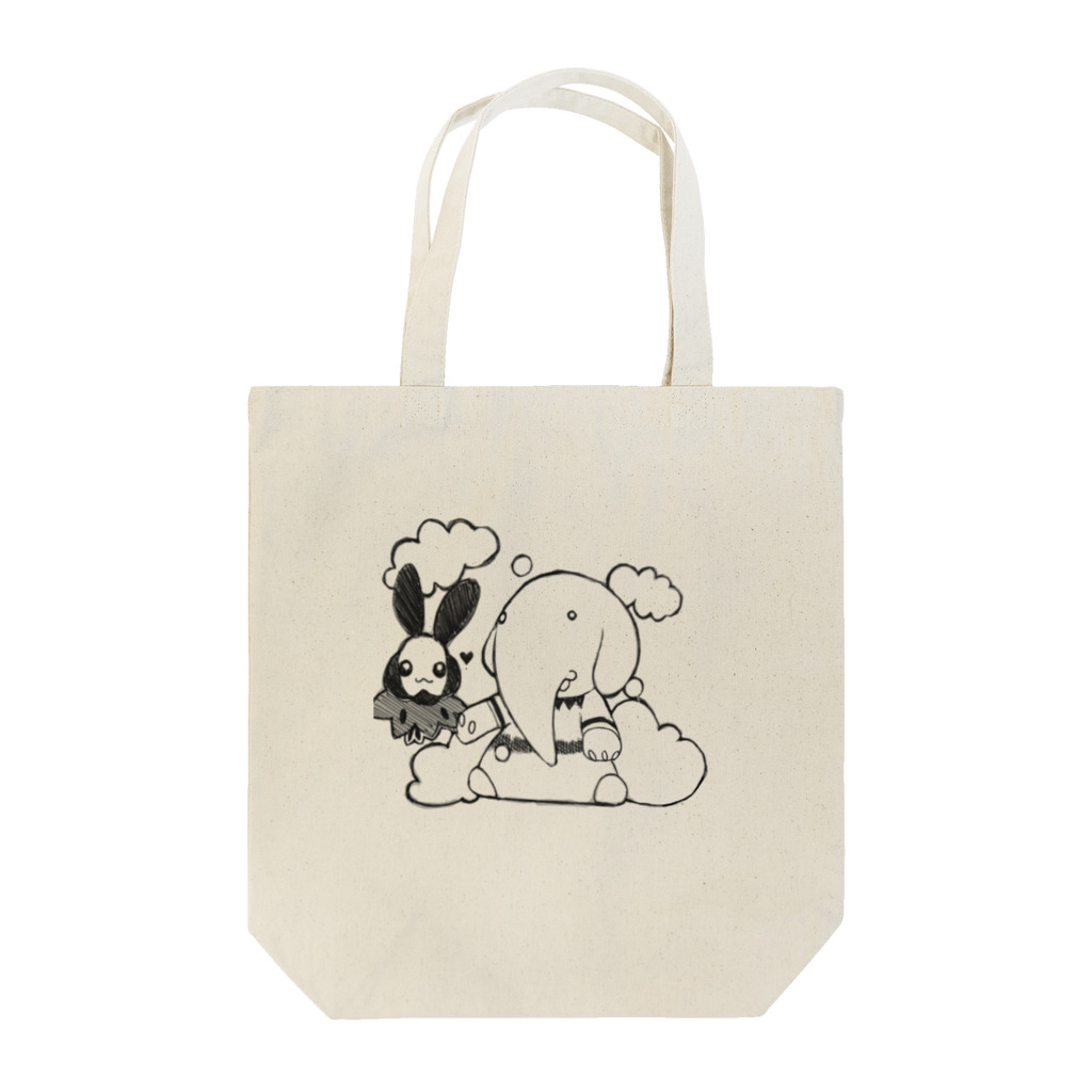 yuringのぱおんくんとうさはねちゃん。 Tote Bag