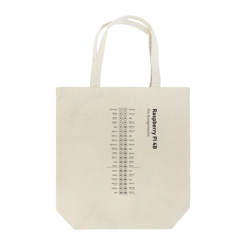 Vitya(ryo-a) /d-pndのRaspberry Pi 4B GPIO ピンアサイン Tote Bag