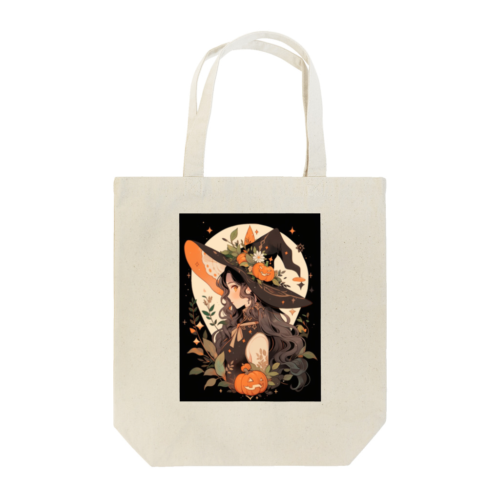 AIと愛とARTのSHOPのハロウィンの魔女 Tote Bag