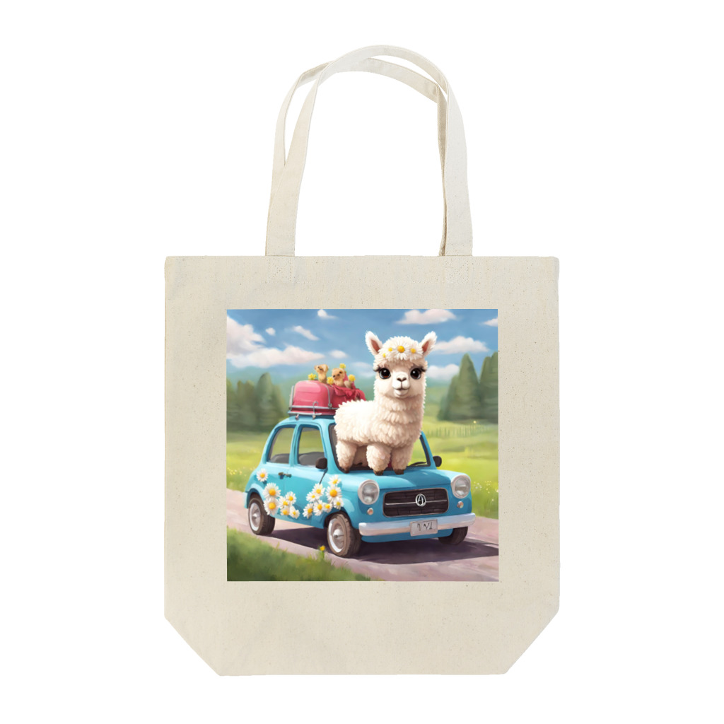 francoiseのドライブ2 水色 Tote Bag