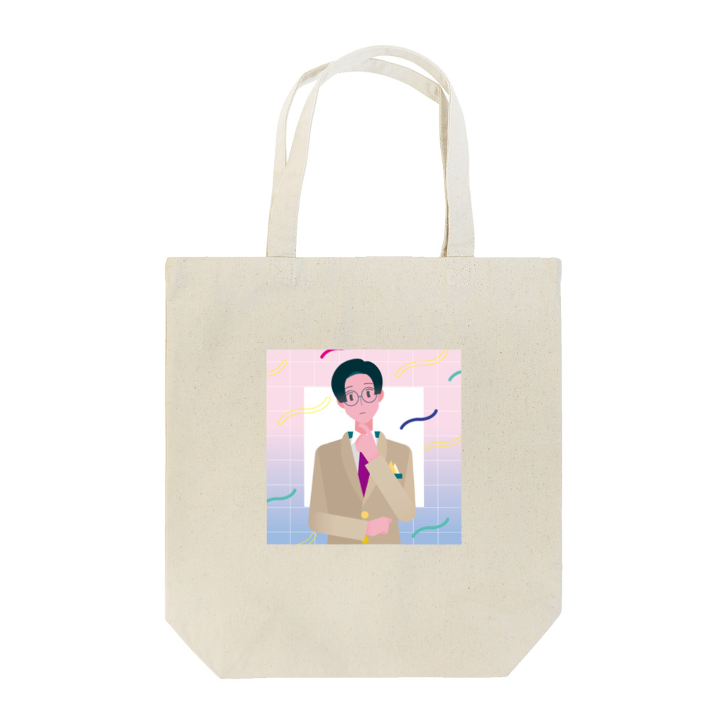 しゃけちゃん本舗のスーツ男子　スクエア Tote Bag