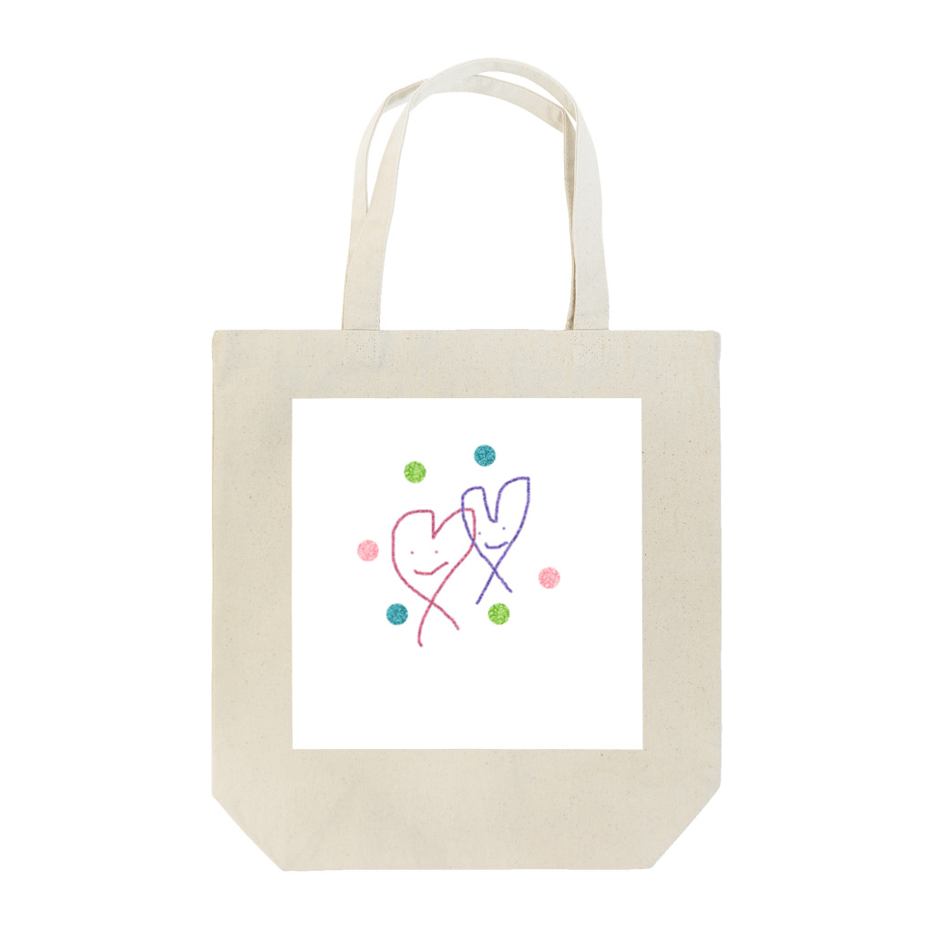 momo-tenのハート＆ハート Tote Bag