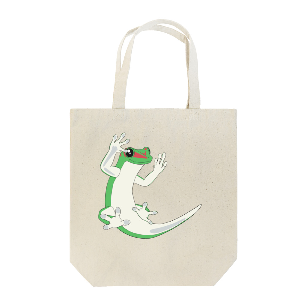 mini gecooperの餌欲しそうにこちらを見つめるグランディスヒルヤモリ Tote Bag