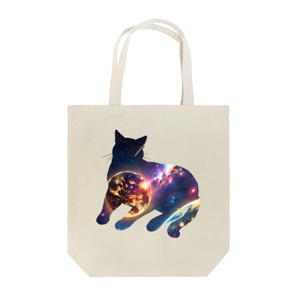 猫との風景の宇宙と猫003 Tote Bag
