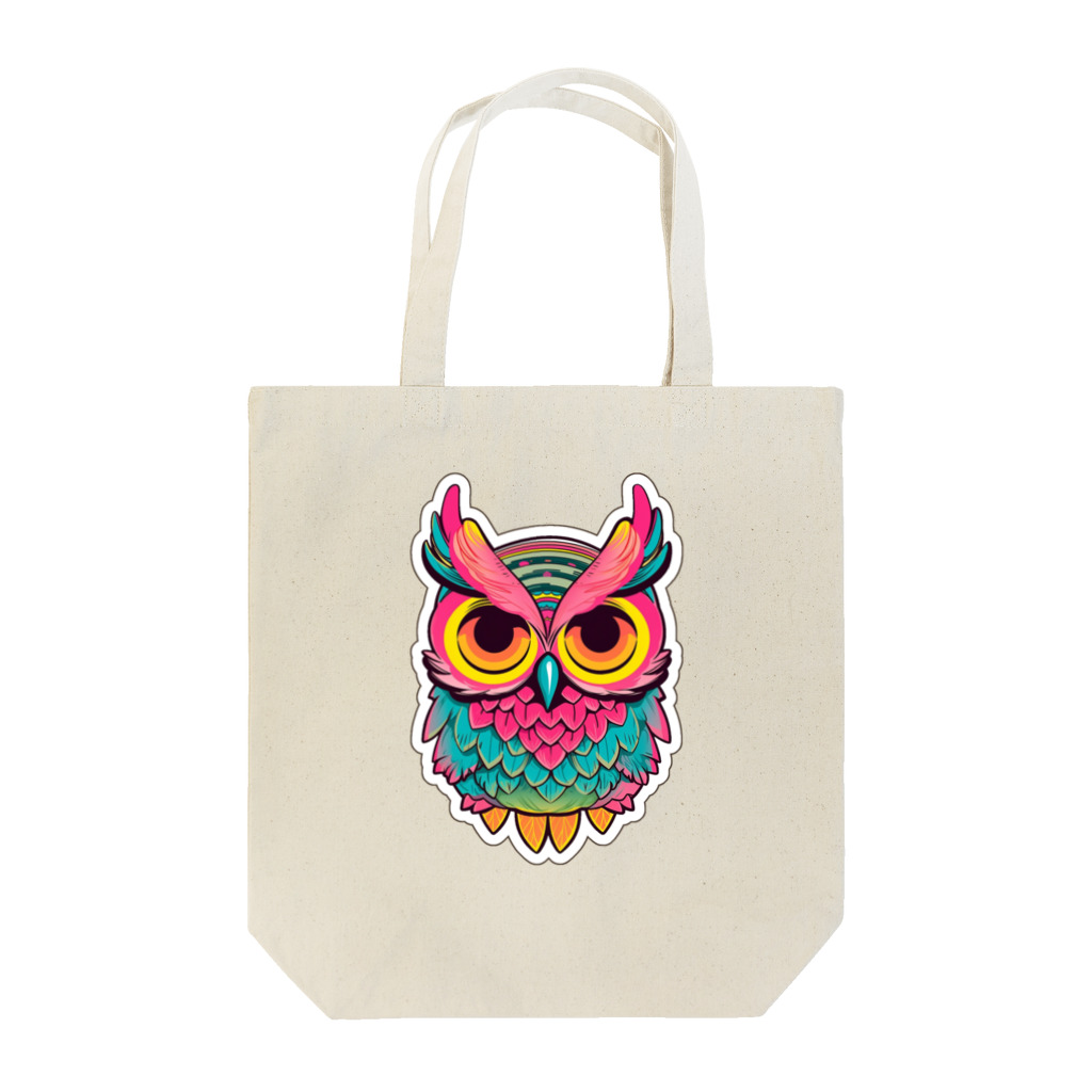 tukituki0630のターコイズカラーのミミズク Tote Bag