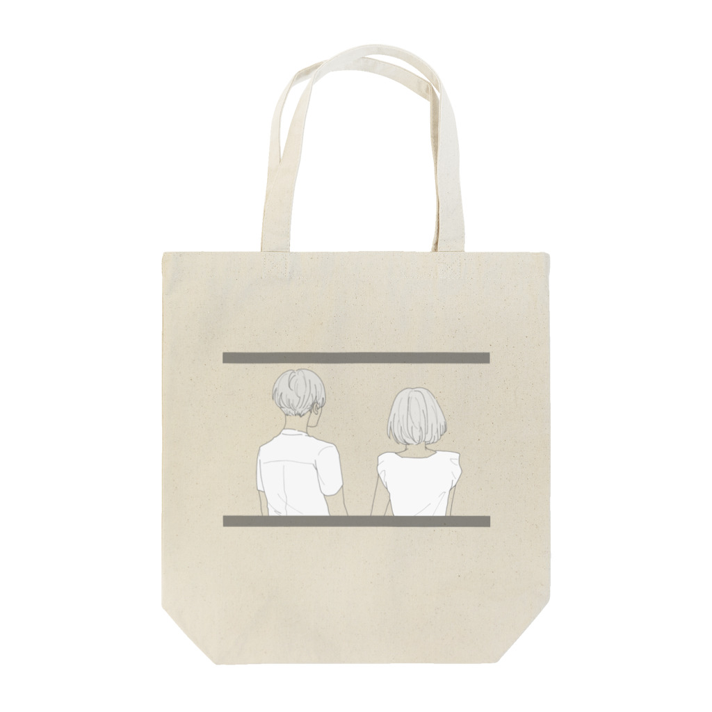 Takenokoの後ろ姿男女 Tote Bag