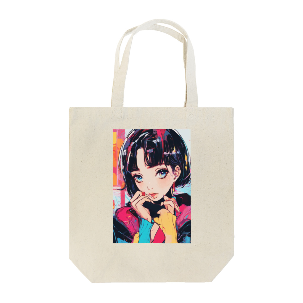 80s pop anime artのキュートな9 0 sアニメスタイル Tote Bag