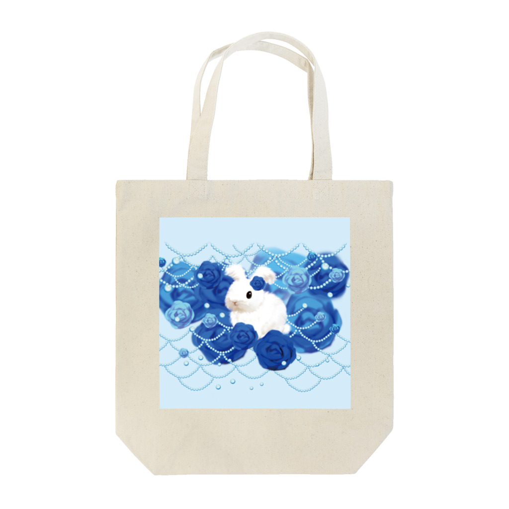 YUMIのうさぎと青バラ Tote Bag