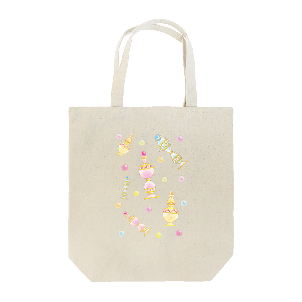 プリズモリイの箱の魔法少女の不思議な香水瓶と魔法玉石 ボンボンミニョン  Tote Bag