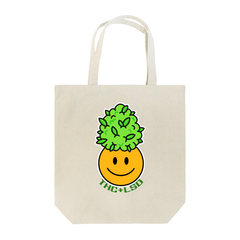 420 MUSIC FACTORYのグリーンスマイルくん（大麻とLSD） Tote Bag