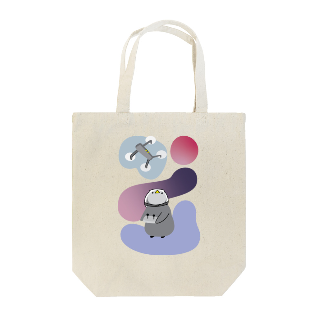 monomawaruのペンギンとドローン Tote Bag