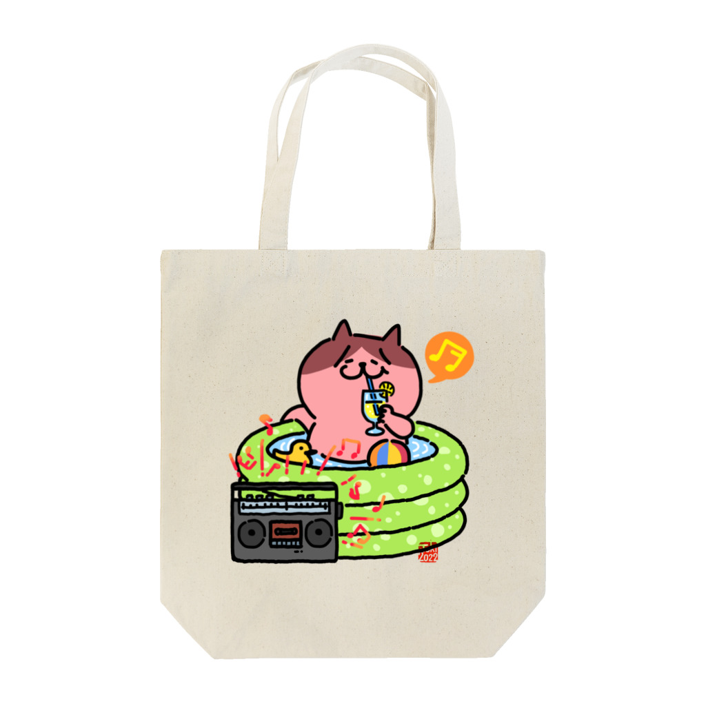 tokisanのビニールプールでまったり猫さん。 Tote Bag