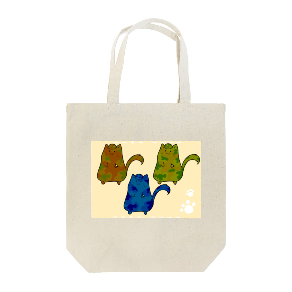 Kuloの迷彩ねこ Tote Bag