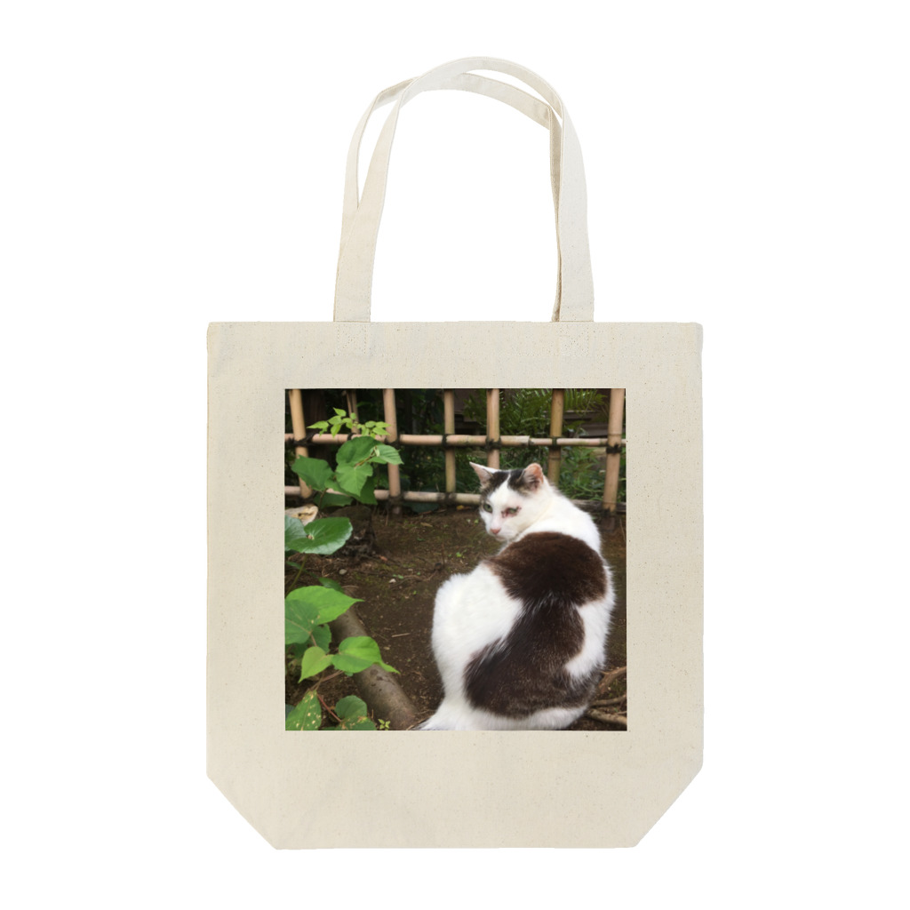 travelohayuの振り返り美猫図 Tote Bag