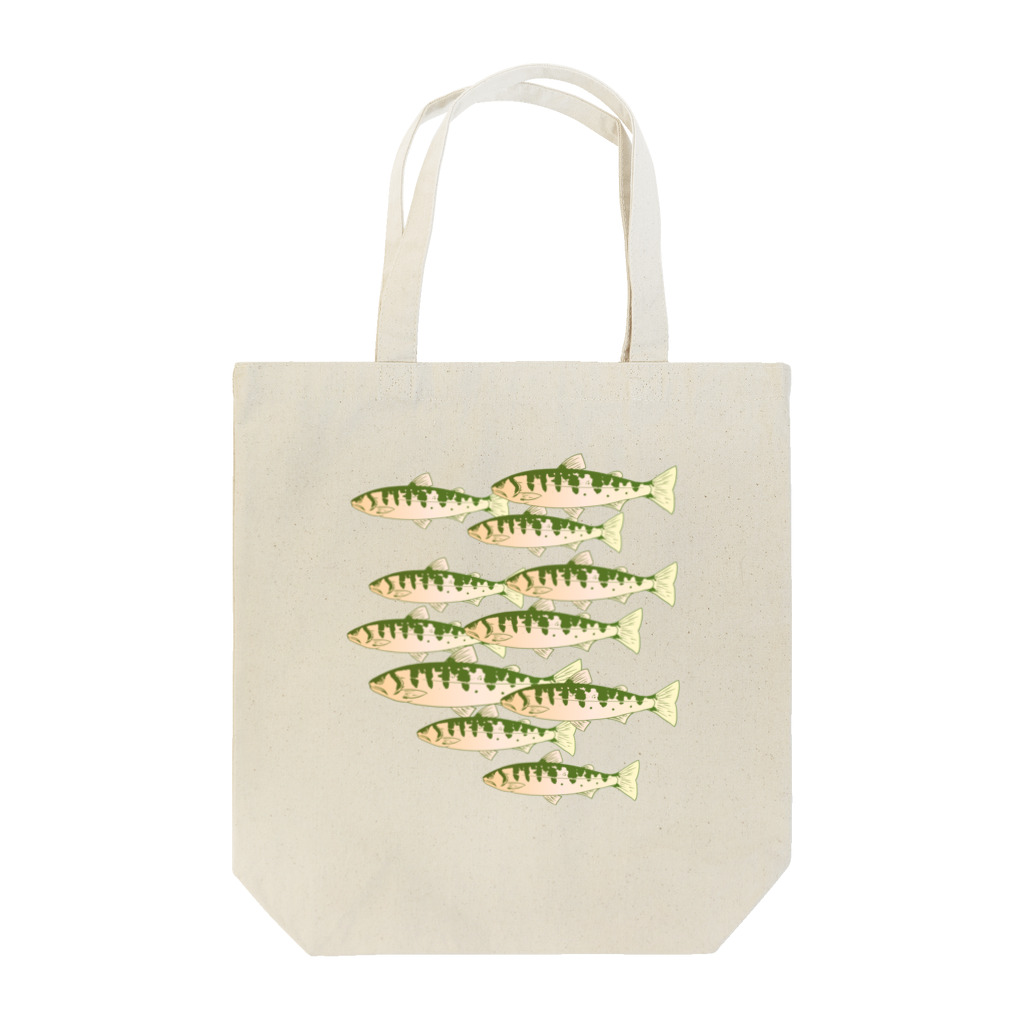chicodeza by suzuriのヤマメの魚群 Tote Bag